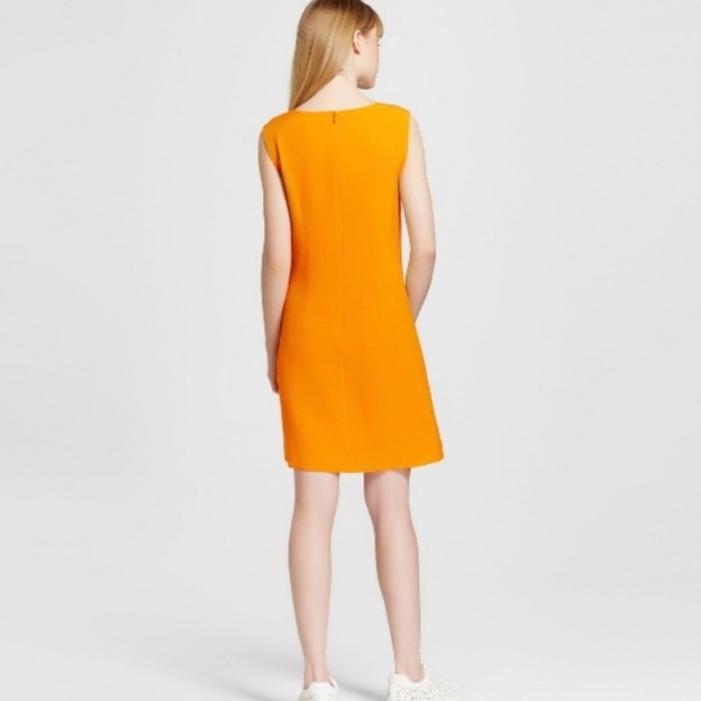 VICTORIA BECKHAM for Target Sleeveless Shift Dress Marigold Yellow Size Medium - Picture 2 of 13